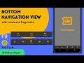 Bottom Navigation Bar/view with icons - Fragments. Android studio | Kotlin.