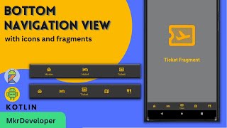 Bottom Navigation Bar/view with icons - Fragments. Android studio | Kotlin.