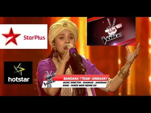 Parde Mein Rehne Do Song  The Voice On StarPlus 6th April  Bandana Datta