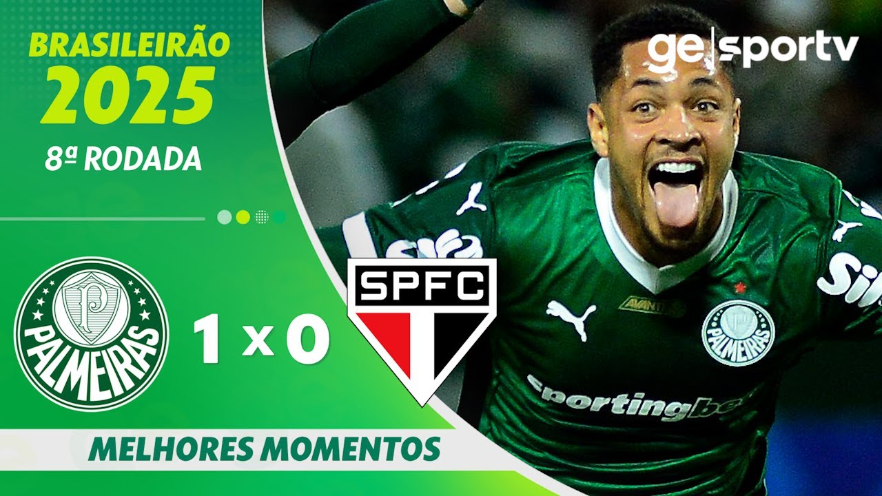 PALMEIRAS 1 X 0 SÃO PAULO | MELHORES MOMENTOS | 8ª RODADA DO ...