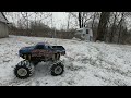 Tamiya Super Clod Buster in a little snow.........