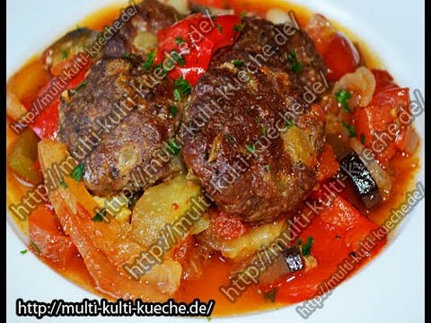 Rezept / Rezepte: Frikadellen Auf Gemüse Aus Dem Güvec (Römertopf)