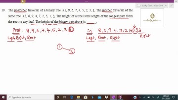 27. GATE-2018-DataStructure (Tree Traversal) question and its detailed solution...