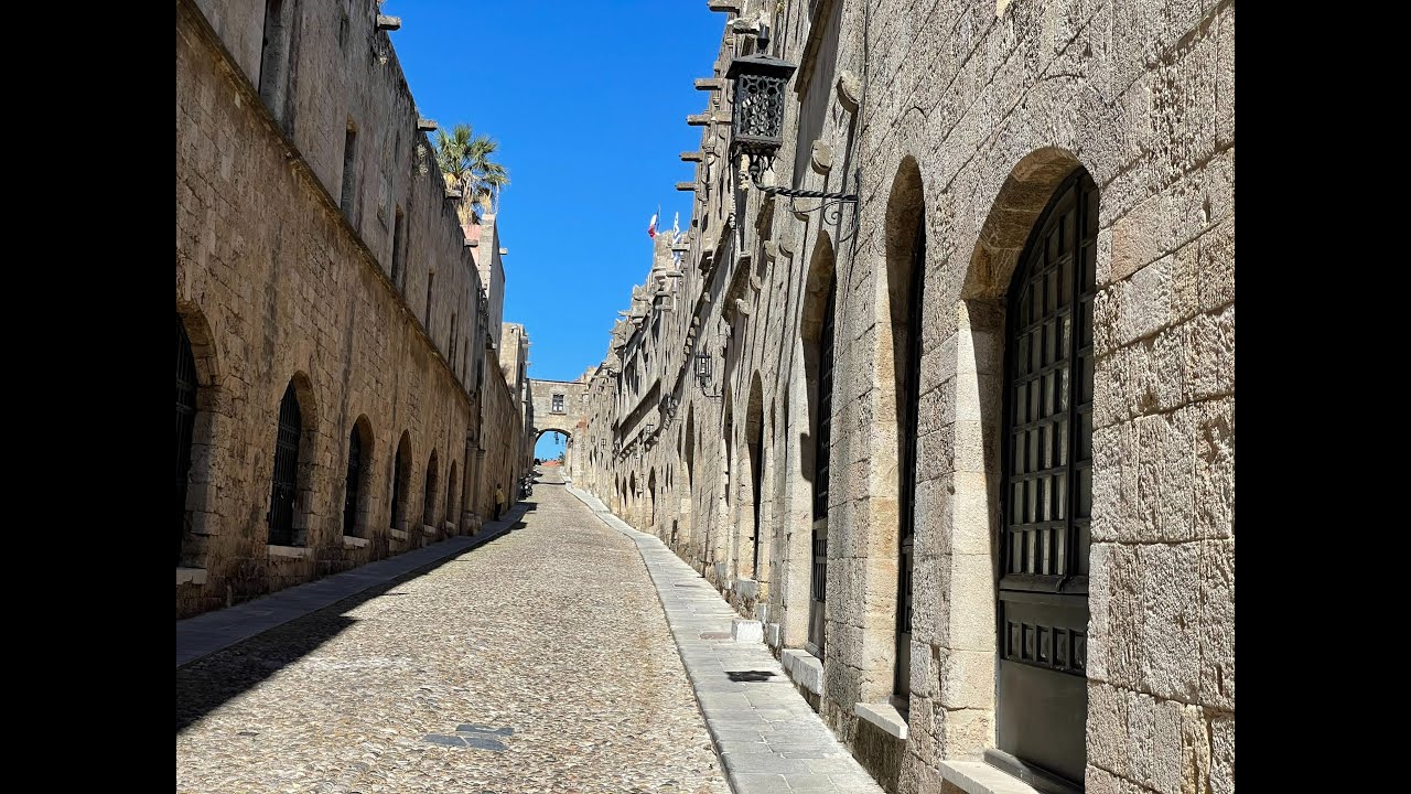 RHODES, CENTER OF RHODES, STREET OF THE KNIGHTS OF RHODES, 2021 YouTube