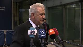 Doorstep by Commissioner Avramopoulos at the JHA Council, Luxembourg 8/10/2019