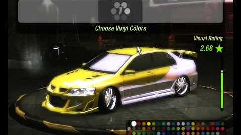 NFS Underground 2 - Mitsubishi Lancer Evo VIII Tuning