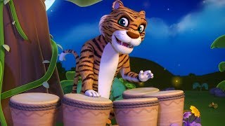 Tarian Hewan dengan Video Kartun Singa, Harimau, & Gajah | Infobells