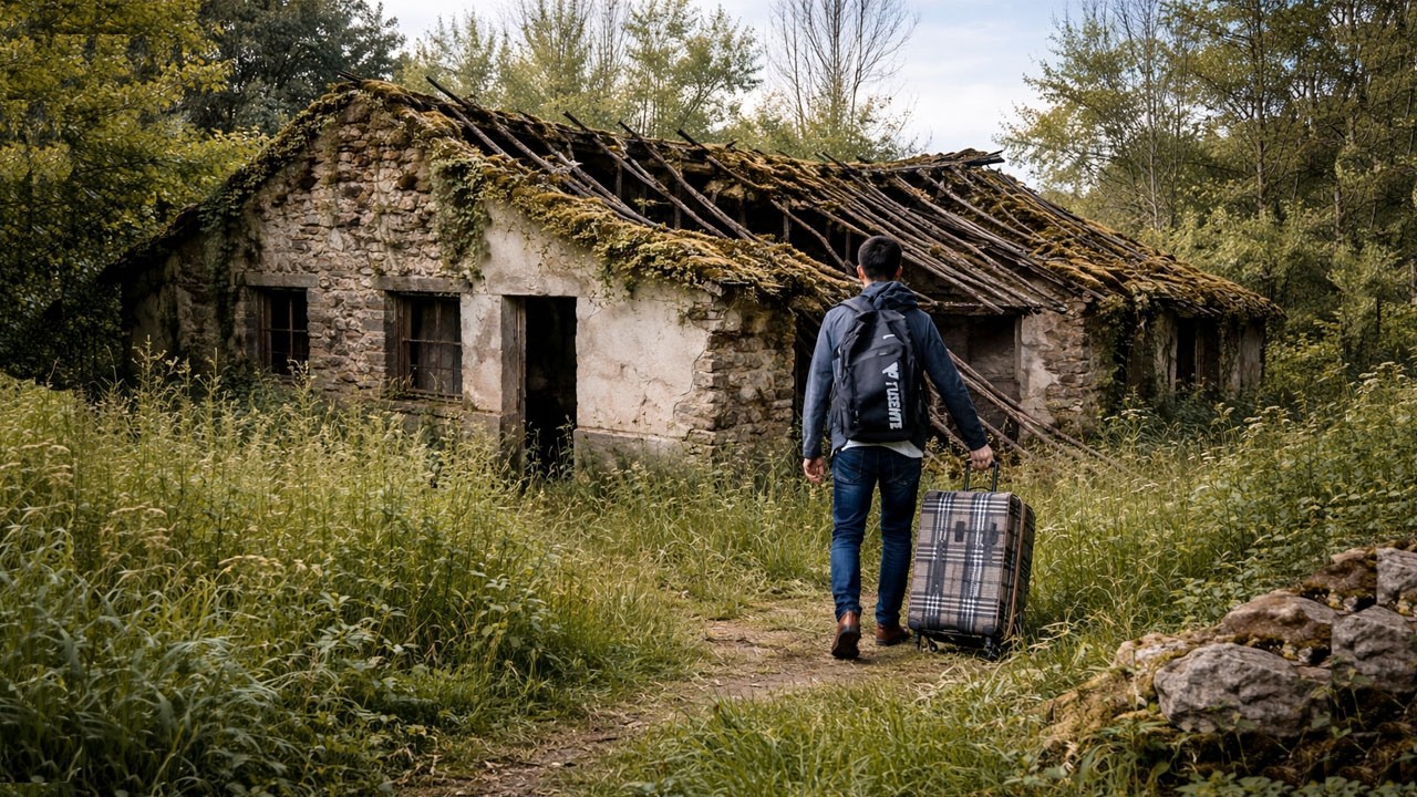 After leaving the military, he turned the 20 year old old mud house into his new home
