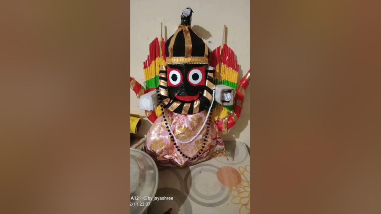 how-to-make-jagannath-with-cardboard-jagannath-murti-lord