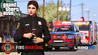 GTA 5 LSPDFR - FIRE MARSHAL - Vehicle Fire, Arson, Structural Fire [AI Voiceovers] [076] screenshot 2