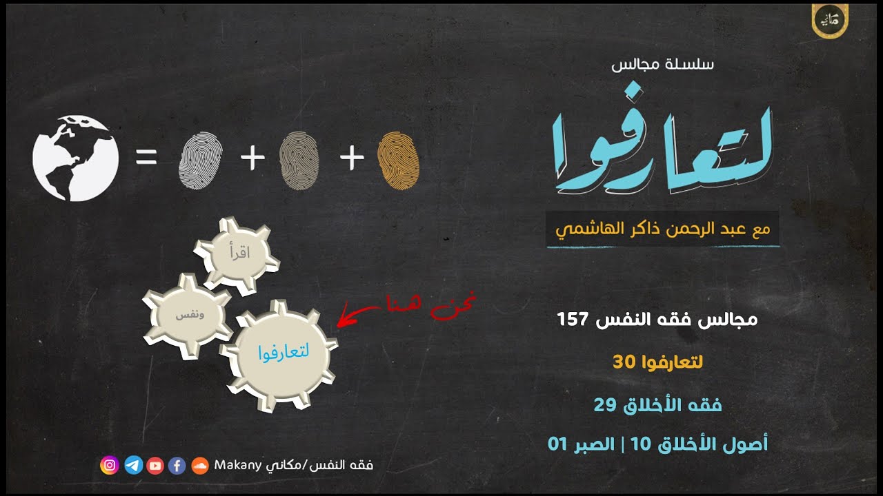 مجالس فقه النفس 157 | لتعارفوا 30 | فقه الأخلاق 29 | أصول الأخلاق 10 | الصبر 01