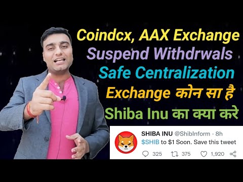 Shiba Inu Soon $1 Soon Save this Video | Coindcx, AAX Exchange Withdrawal Suspend | FutureCrypto