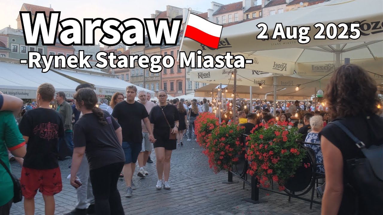 Summer Walk Warsaw Nowy Świat Poland - 2 August 2025 | Walking Tour