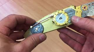 Celebrity Steampunk knife with the iris opening system Profile