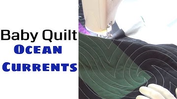 Machine Quilting a Baby Quilt with Ocean Currents - Machine Quilting for Beginners with Leah Day