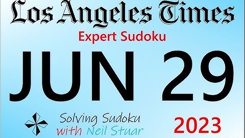 LA Times  Expert Sudoku, Jun 29, 2023