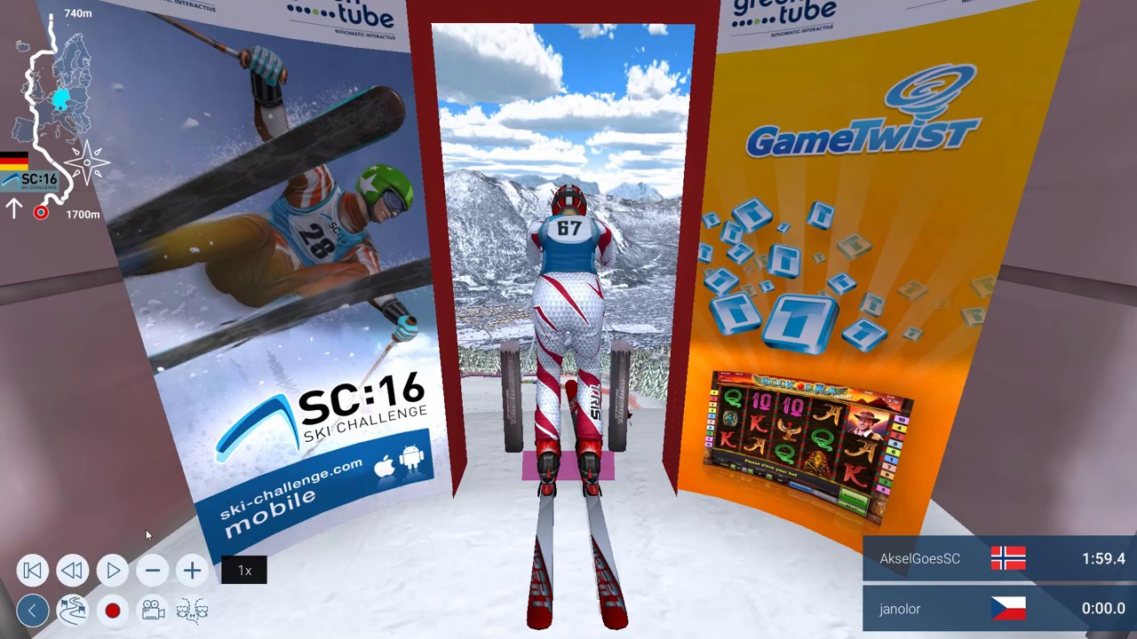 Ski challenge 2016 Garmisch panterkirchen Race Ice 276 m