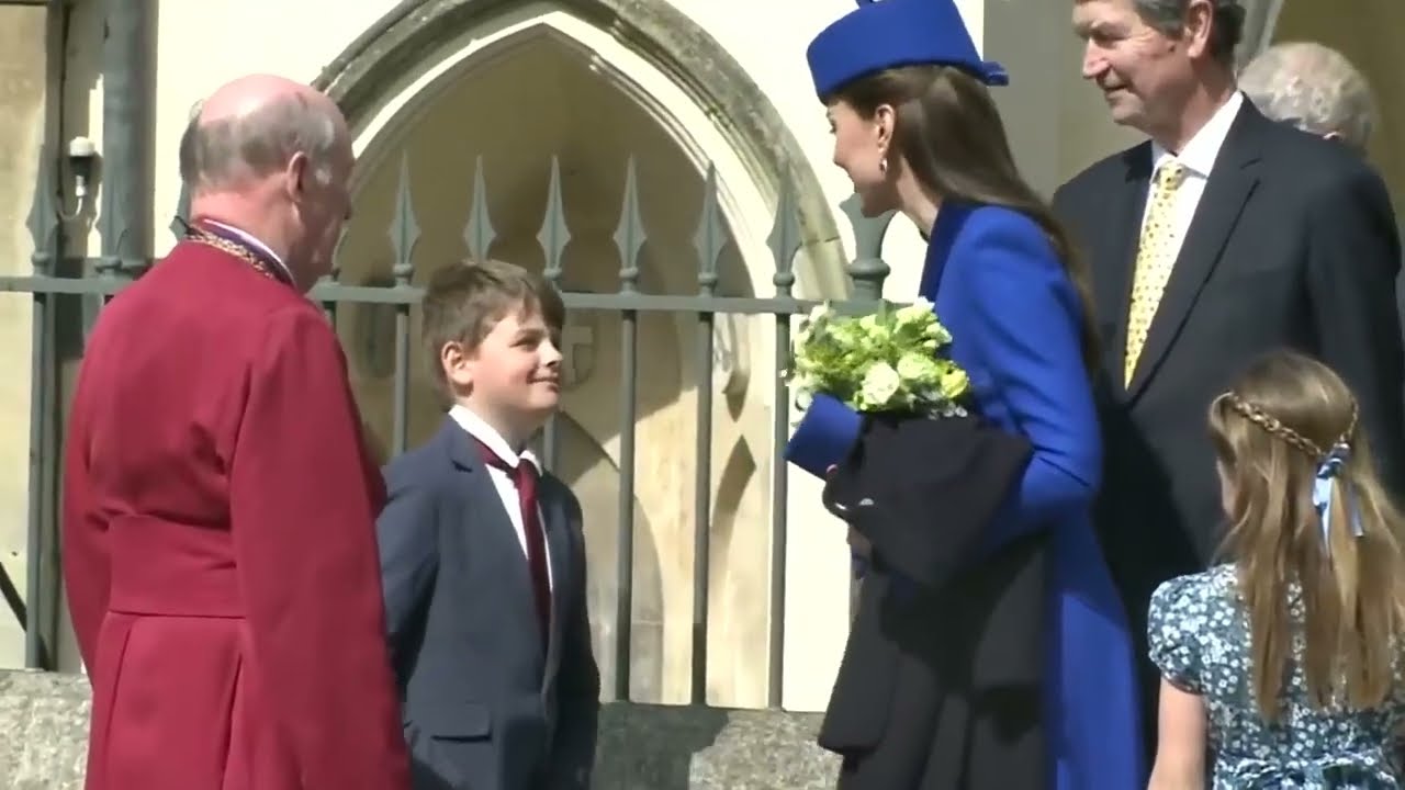 09 04 2023 King Charles and royal family leave first Easter Sunday of reign