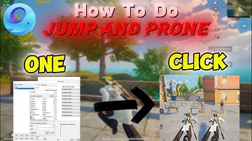 How to Do Jump And Prone in Air | One Click 🔥 | Pubg Mobile Gameloop | Easy Trick