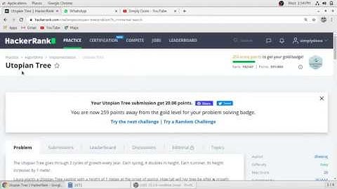 Utopian Tree Hacker Rank Solution in C Programming
