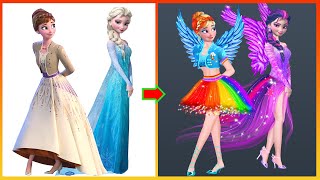 Elsa Anna Frozen Glow Up As My Little Pony | Disney Princess Glow Up Art Tiktok