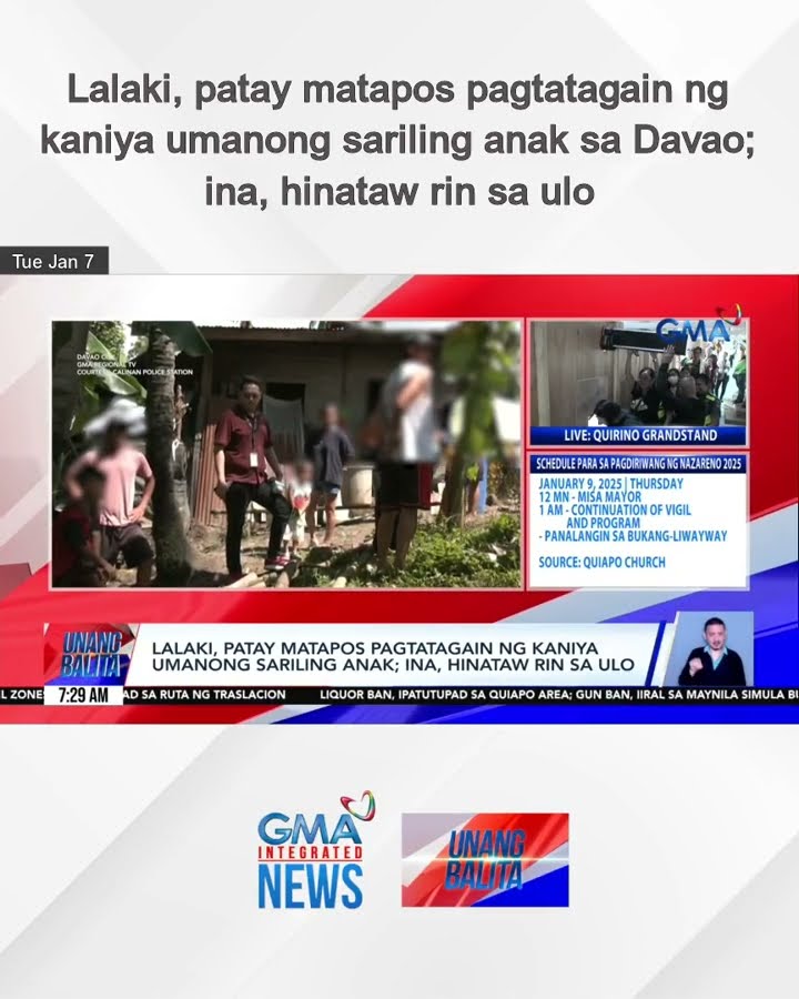 Lalaki, patay matapos pagtatagain ng kaniya umanong sariling anak sa Davao; ina,... | Unang Balita