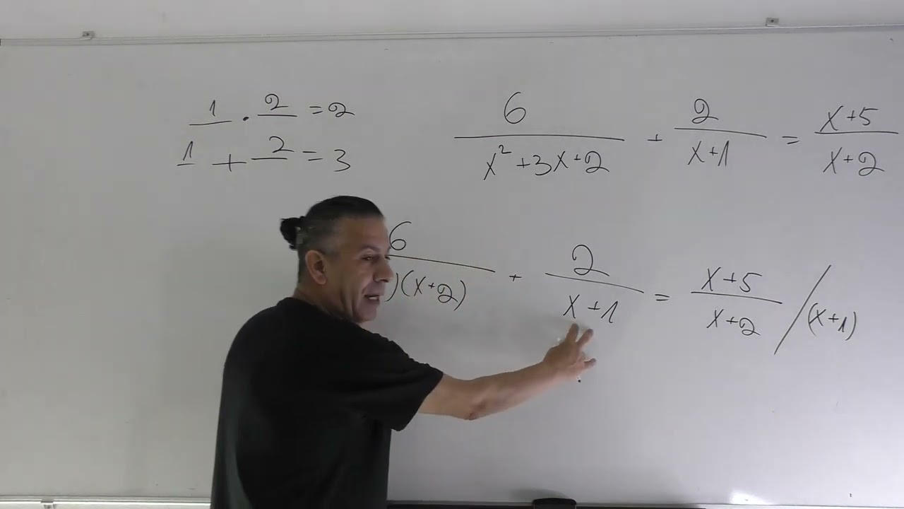 מתמטיקה כיתה ט:פתרון של משוואה עם נעלמים במכנה תוך שימוש  בפירוק טרינום.