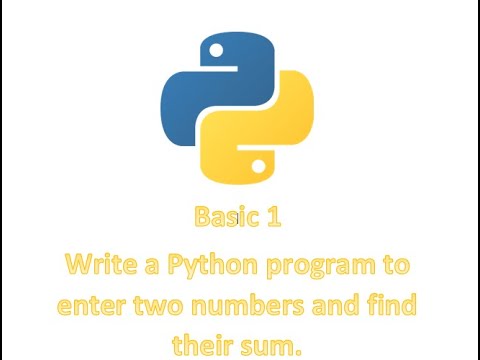 Python Basic 1 || Write a Python program to enter two numbers and find ...