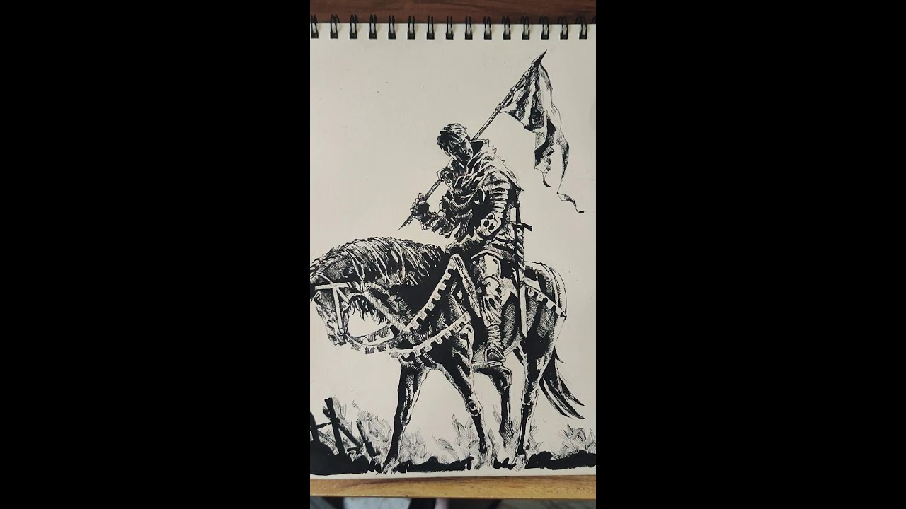 RIDER /Pen and Ink Drawing #inkdrawing#pencildrawing #pendrawing# ...