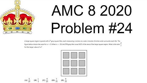 AMC 8 2020 Problem #24 | Areas and Proportions