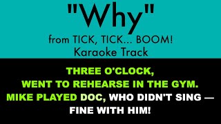'Why' from tick, tick... BOOM! - Karaoke Track with Lyrics on Screen