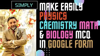 How to Make MCQ physics chemistry math biology and other subjects in Google form screenshot 1