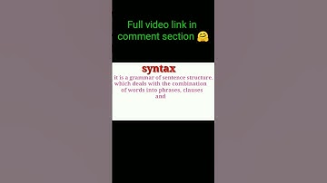 Meaning and definition of Syntax in nepali #linguistic #language #bed1styear #viral #shorts