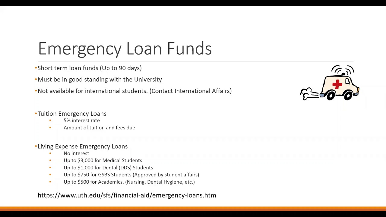 Financial aid for emergency loans