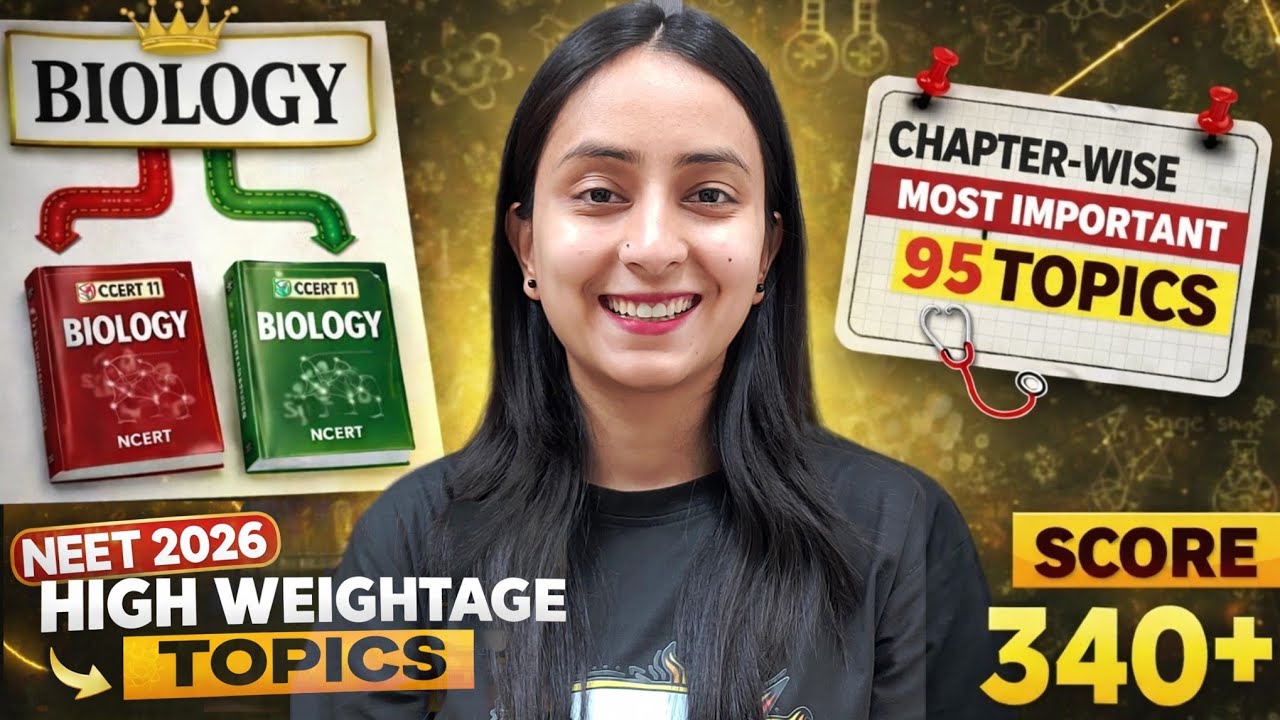 Most Important Topics to Score 340+ in NEET 2026 BIOLOGY | Final ...