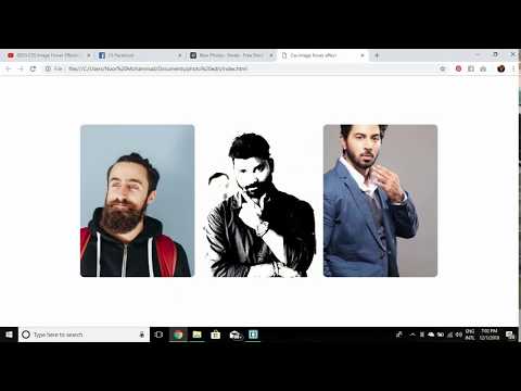 Black & White image hover effect using pure css.