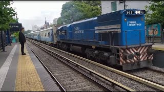 Crucé en Drago de GM GT22CW 9021 el tren Rosarino y ALCo RSD16 8269  NCA con carga, Caba , Argentina