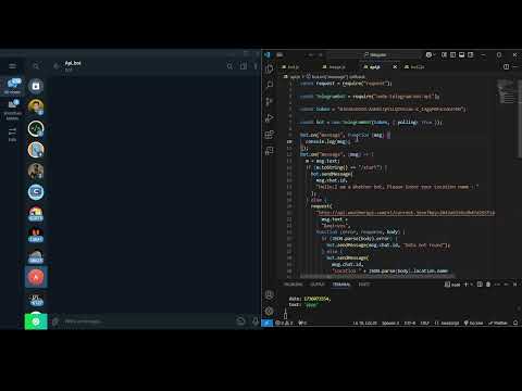 weather api | telegram bot| backend project