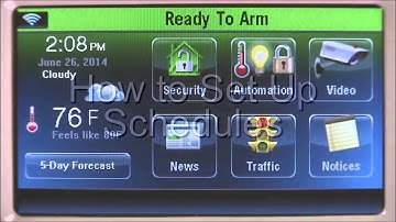 How to set up Schedules Honeywell LYNX Touch 7000 5200 and L5210 Alarm Panels