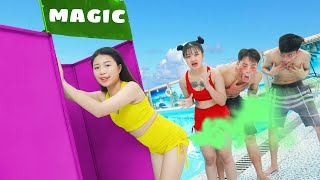 TRY NOT TO LAUGH! COOL GIRL FART PRANK BATTLE NERF.GIRL NERF GUNS POPULAR FUNNIEST MAGIC WC PRANK