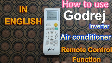 how to operate godrej inverter ac remote control demo in english