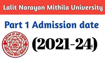 Lnmu part 1 admission date 2021 || session (2021-24)