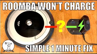EASY Roomba Won't Charge - iRobot Roomba - Robot Vacuum Cleaner - Roomba Not Charging - YouTube
