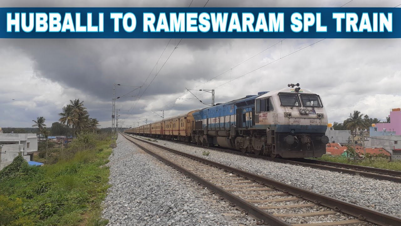 Utkrisht Rakes 1st Run of HUBBALLI to RAMESWARAM Spl Train Via TUMAKURU || Utkrisht ...