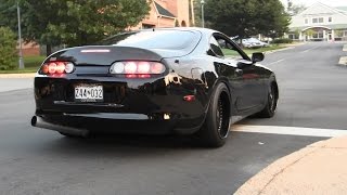 LOUD Toyota Supra 2 Step REV Leaving Cars and Coffee