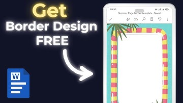 How To MS Word In Mobile Phone Border Design - FREE