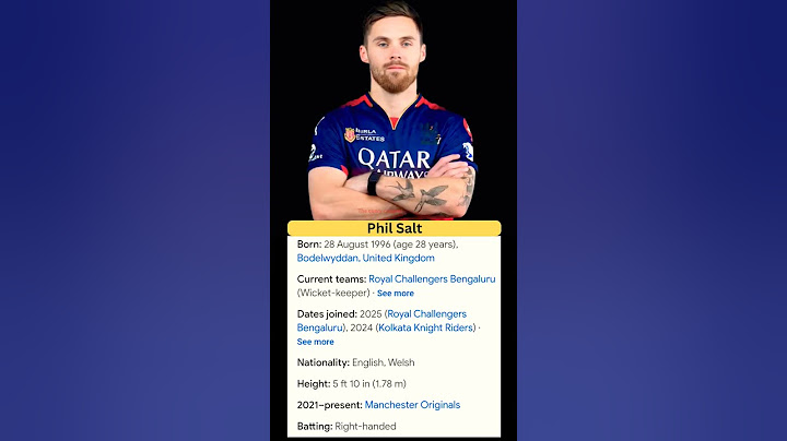 Phil Salt RCB Wicket-Keeper | Career, Stats & Facts in 10 Seconds!