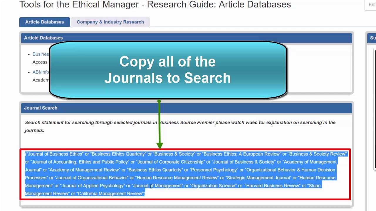 Business Source Premier YouTube