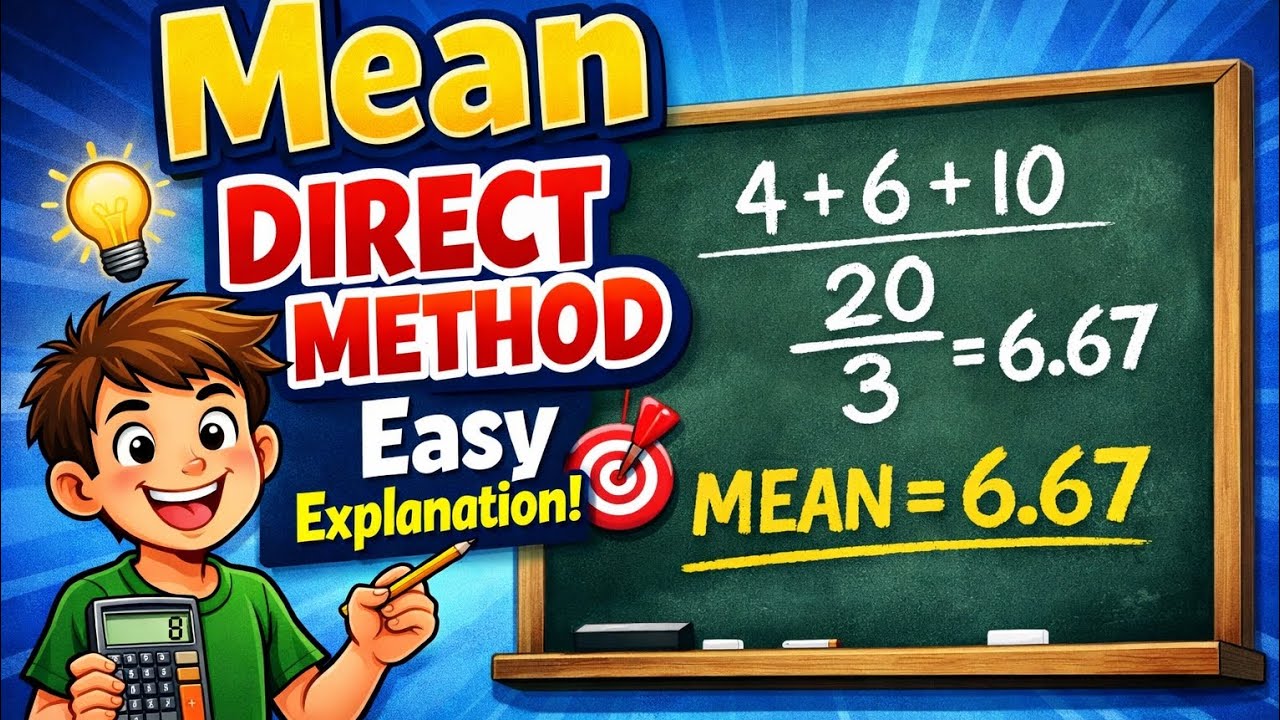 Class 10 Mean Direct Method With Question|Mean solution|Statistics|Class 10 Statistics Direct Method