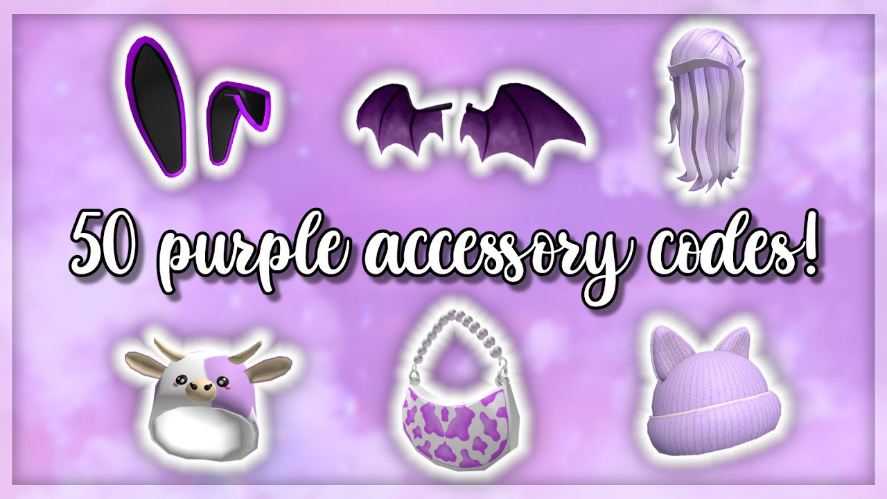 Purple Roblox Accessory Codes 🔮 Youtube